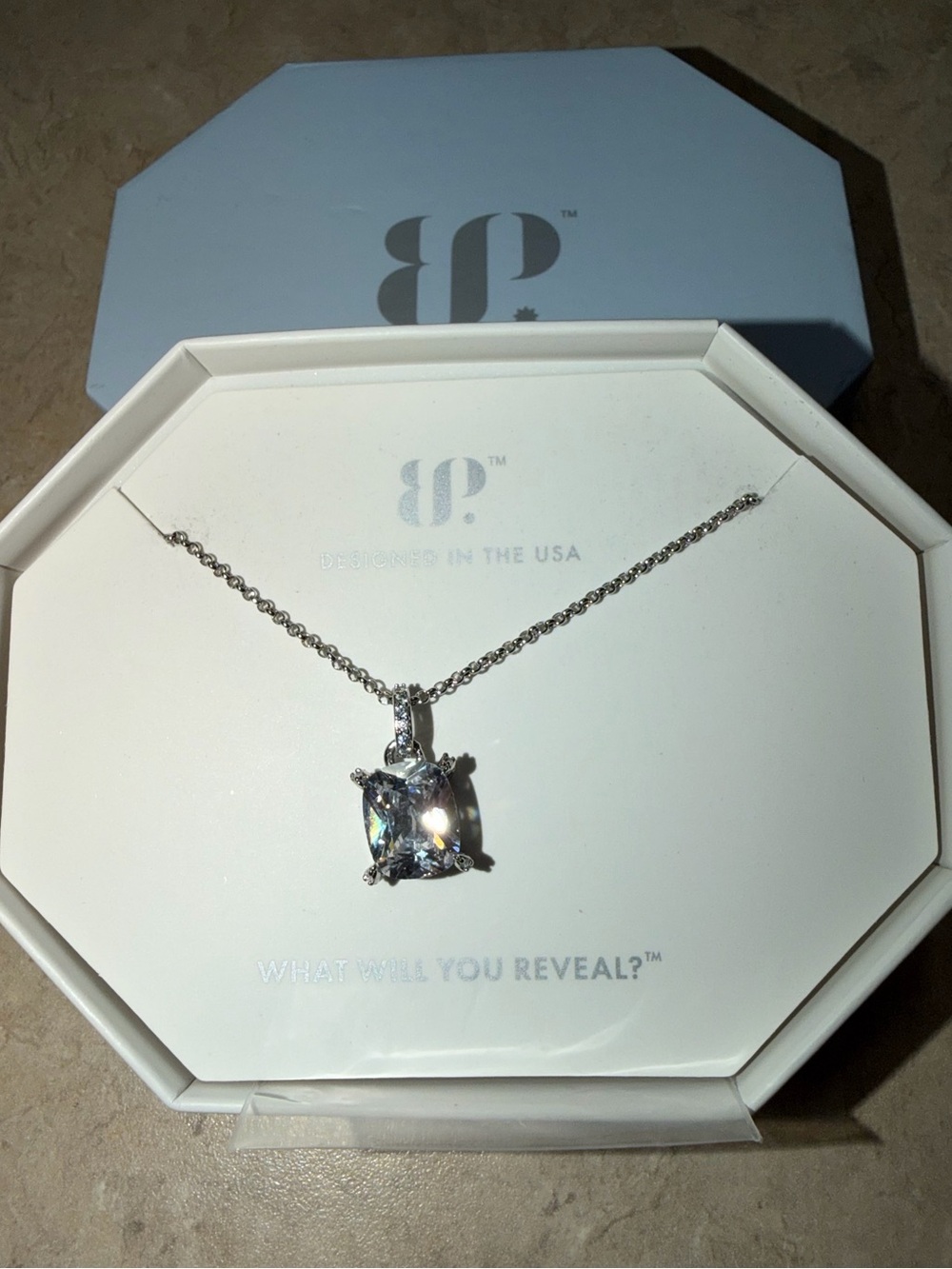 Bomb Party Necklace-Beloved By All Diamond CZ on Rhodium NK32215